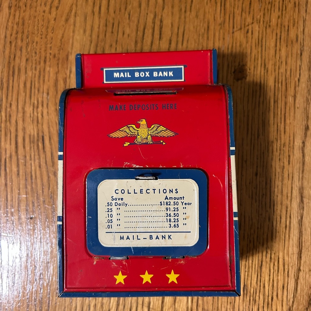 1960’s Ohio Art Mail Box Bank Toy